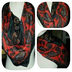 Vintage‎  silky Italian paisley scarf